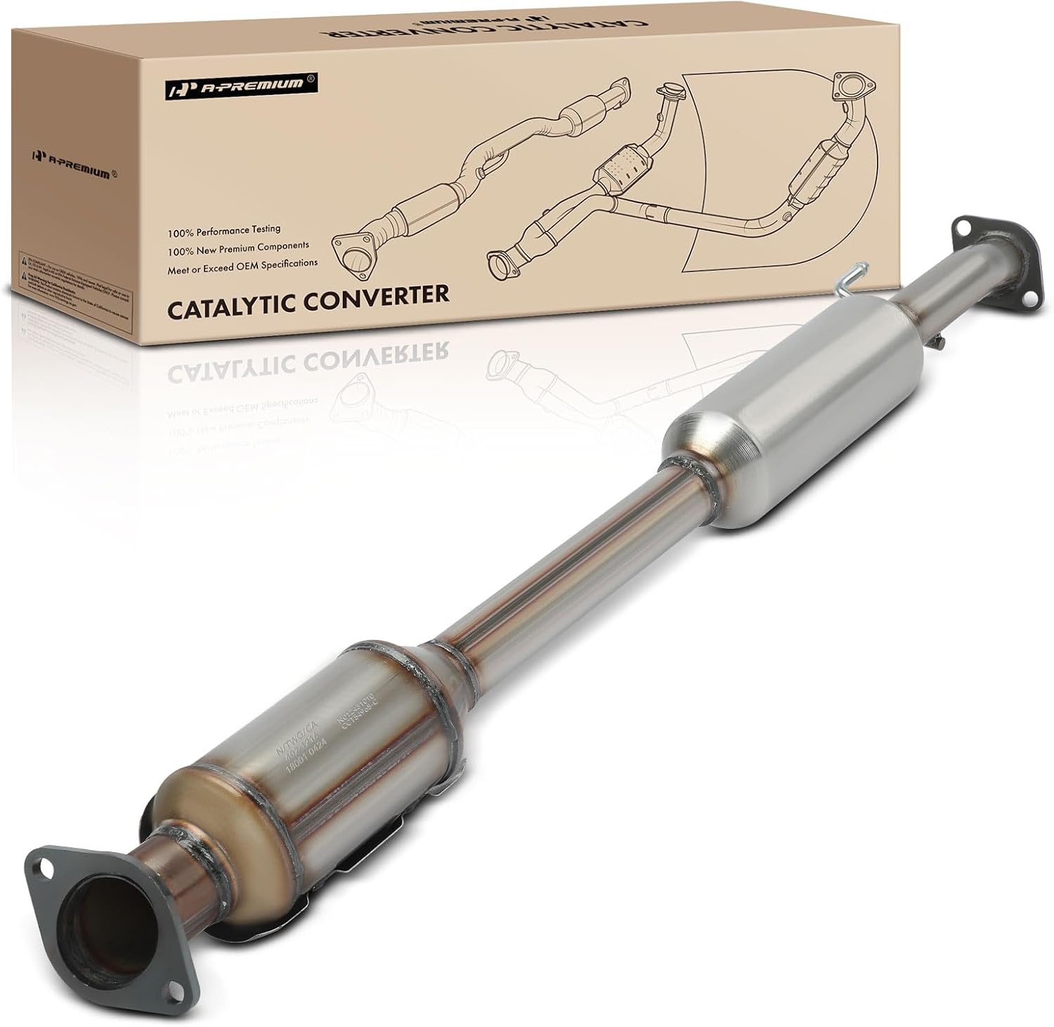 A-Premium Rear Catalytic Converter with Gasket Kit Direct-Fit Compatible with Hyundai Sonata 2015 2016 2017 2018 2.4L, E.P.A. Compliant, Replace# 28600C2400, 28600C2560