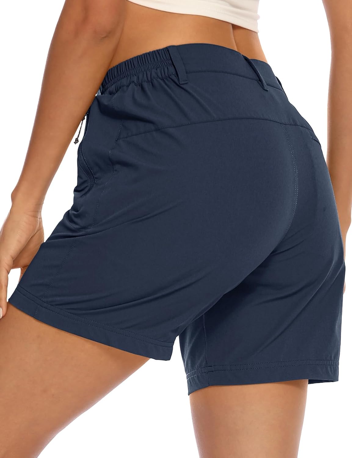 TBMPOY Women's 6" Hiking Cargo Shorts Quick Dry with Pockets Work Golf Short Lightweight Outdoor Active Summer for Women