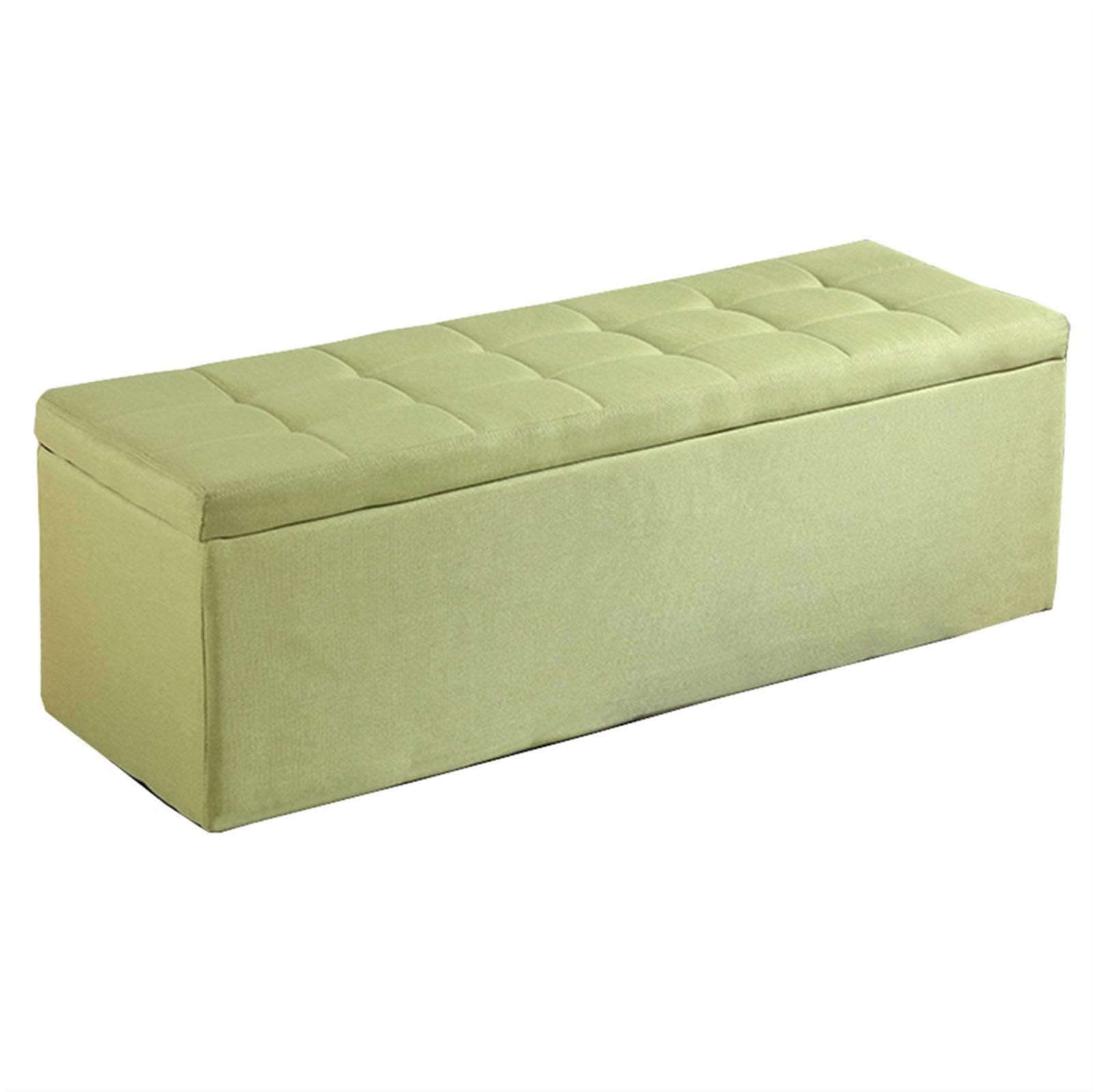 Banc à chaussures en lin vert de 80cm pour l'entrée