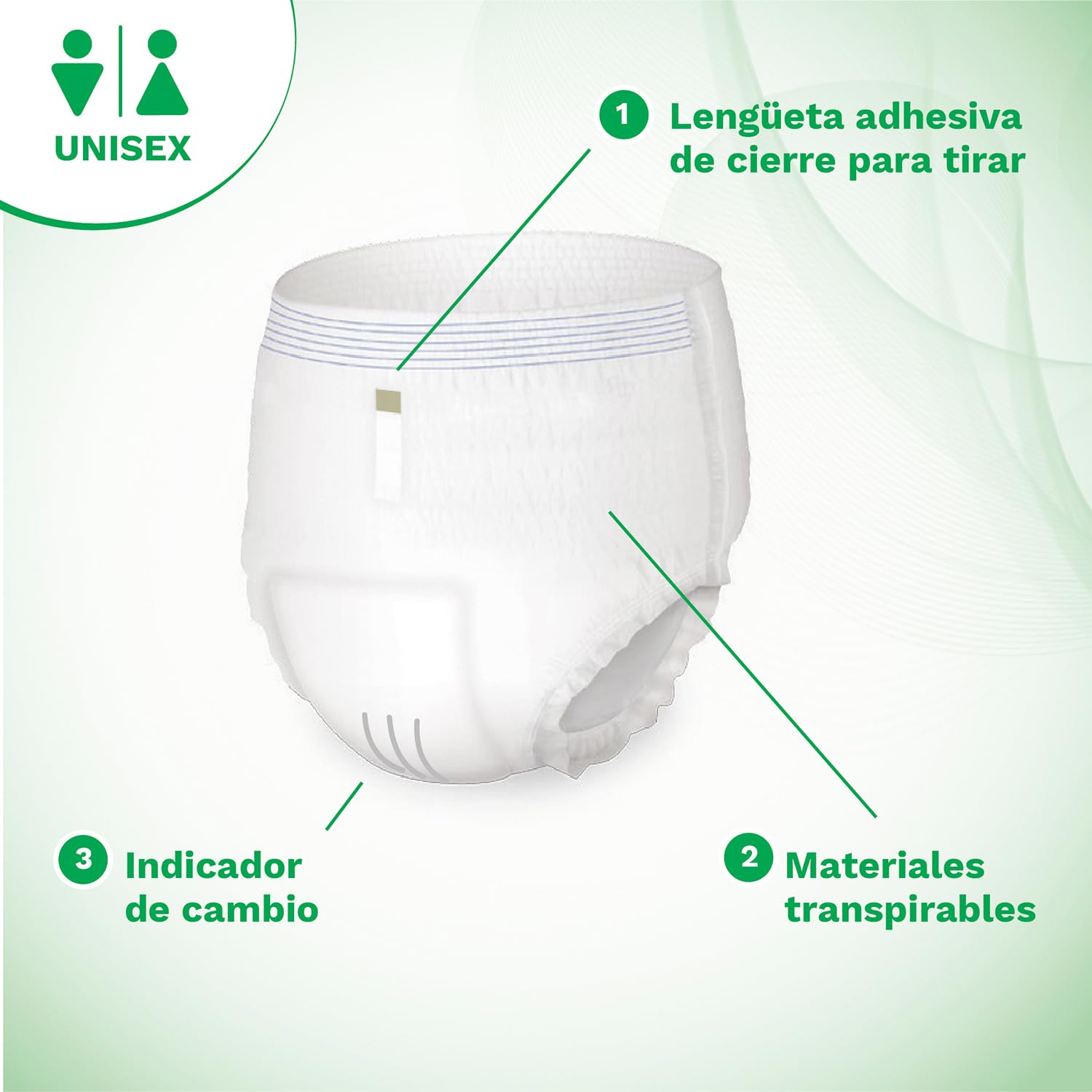 Absorbeo Pants Extra,Braga-Pañal para Adultos, Absorbentes y Elásticas para Incontinencia Moderada, Confort Absoluto, Protección ,Antiolor,Totalmente Transpirable, Unisex, L,14 Unidades (Paquete de 1)