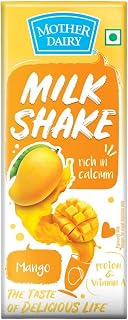 Mother Dairy Mango Milkshake, 180ml Carton, 12 Pack (180ml, Strawberry)