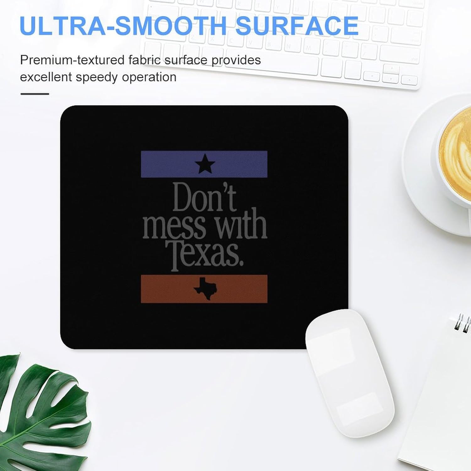 Don T Mess with Texas Mouse Pad Square Gaming Mat with Non-Slip Base Ultra-Thin Computer Mats for Office 25 * 30cm