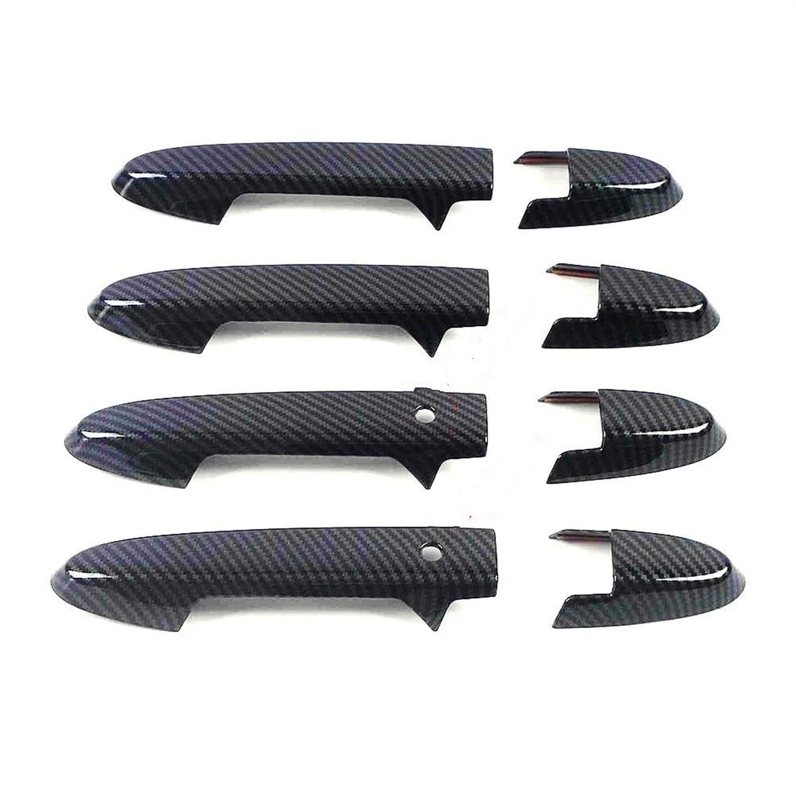 Csspdm Style1 8Pcs Carbon Fiber Exterior Car Door Handle Cover Trim Protection Decor Abs Sticker For Fit For Jazz Gk5 Gp5 2014-2020(Style1)