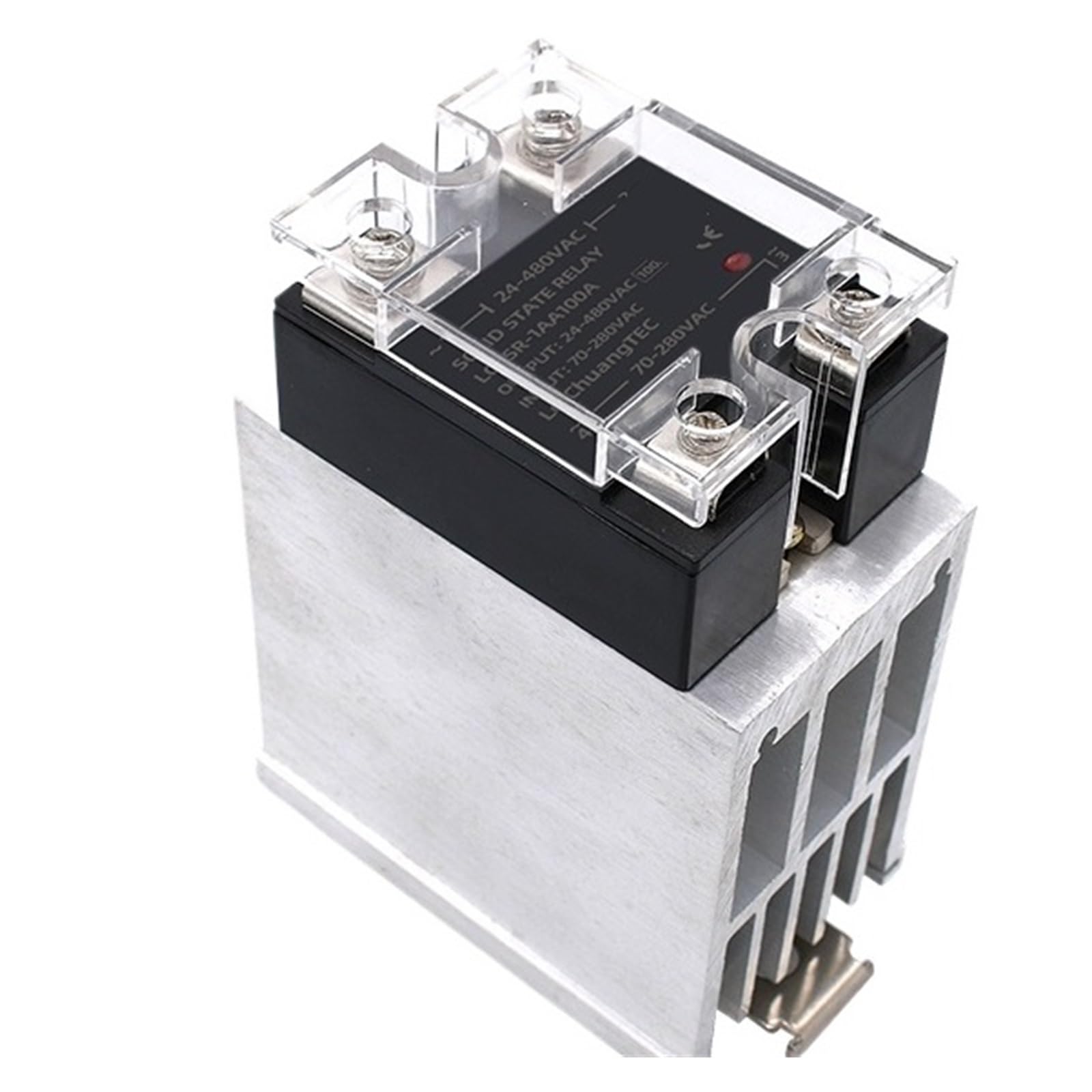 BALYDLUL 4-20MA 0-10V 0-5V Voltage Regulator Manual Single Phase Solid State Relay With Heat Sink 100A 120A 3-32VDC Switch On Off(VA Manual Type)