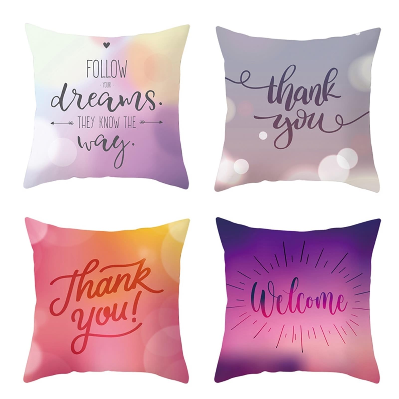 Housse de coussin pour canapé et lit violet corail 40x40 cm de salon