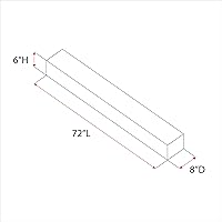 Vista 3 de Repisa de Chimenea, Rústico, Estante, Repisa Flotante, Madera Real, Viga, URBANDI (Provincial, 72Lx6Hx8D)