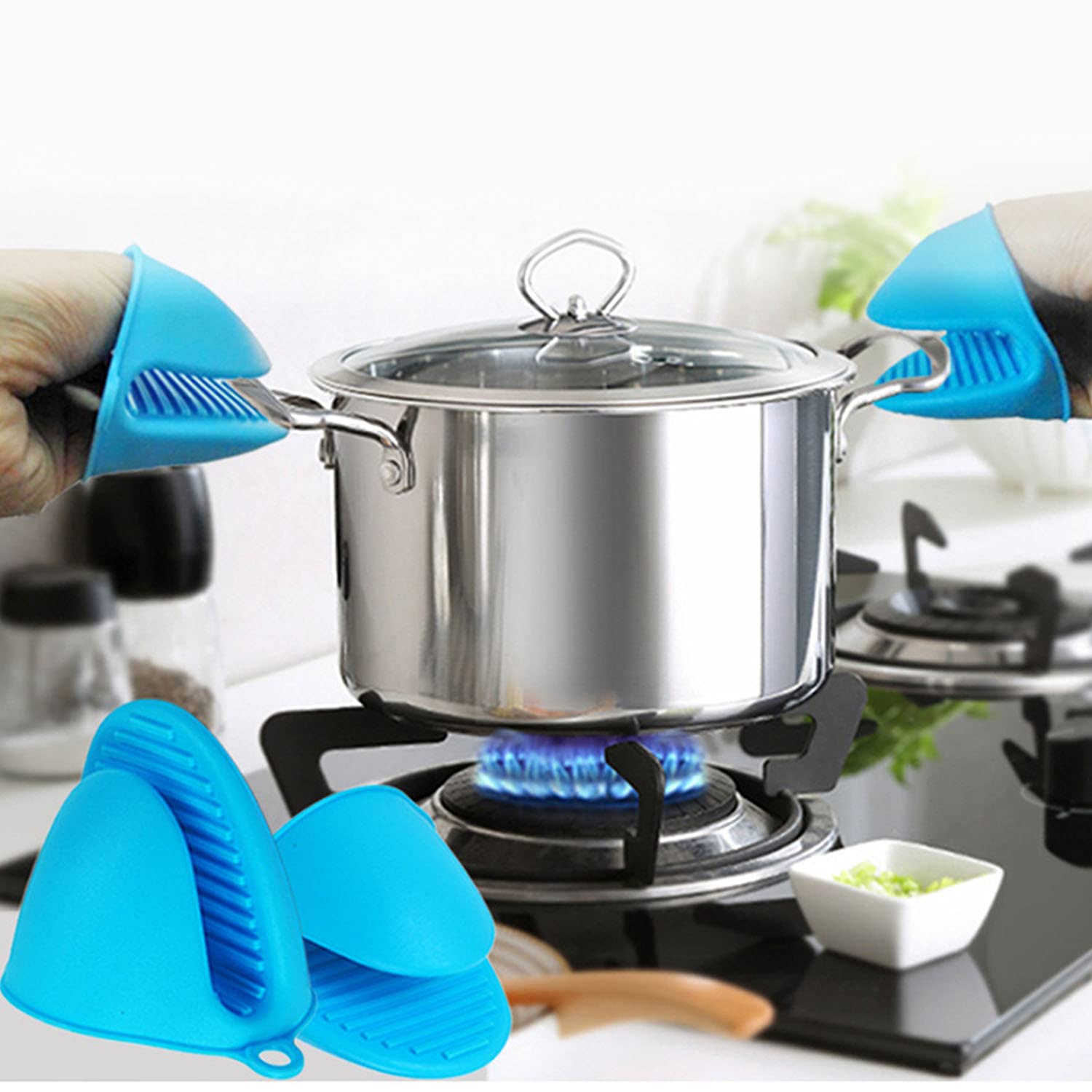 Maniques De Cuisine En Silicone Résistant à La Chaleur Pour