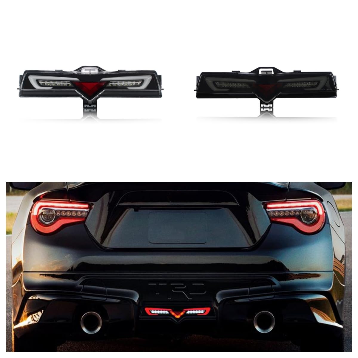 LEDバックフォグ 86 BRZ スモーク テールランプ ブレーキ Amazon | For 86【ZN6】2012～2019年 /For BRZ【ZC6】 2013-2019年
