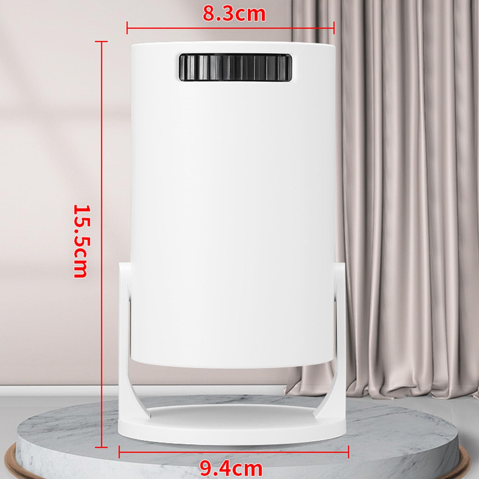 Mini Proiettore, Proiettore con Wifi e Bluetooth, Supporto 4K 1080P Proiettore Portatile Schermo da 60 Pollici Girevole a 180° Proiettore di Film Auto Trapezio Compatibile per