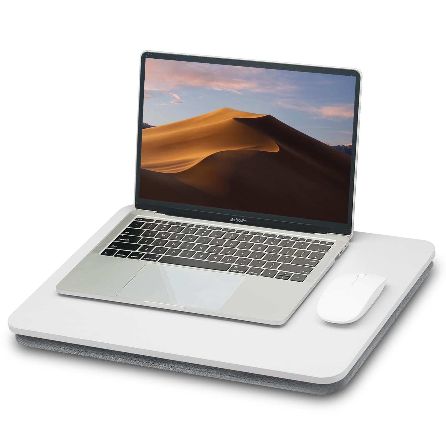 Photo 1 of ZEAPTAC Portable Lap Laptop Desk with Pillow Cushion, Fits up to 15.6 inch Laptop, Lap Stand for Bed & Couch & Carpet, Book Tablet/Drawing Board/Computer Laptop Stand - White