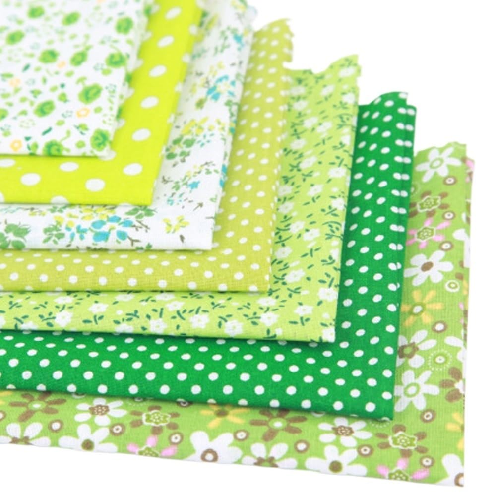 Kwadratowe arkusze z tkaniny pikowanej, 25 x 25 cm, zestaw bawełnianych tkanin rzemieślniczych, patchworkowy, do samodzielnego szycia, scrapbookingu, pikowania, wzór w kropki, 7 szt. (fioletowe)