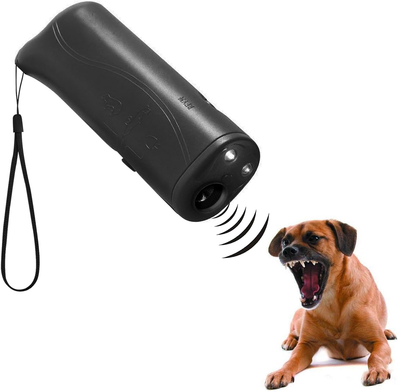 WIRSV LED Ultrasonic Dog Repeller, 3 in 1 Ultrasonic Pet Repeller Anti Bark Stop Barking Dog Training Repeller Control Trainer (Gray)
