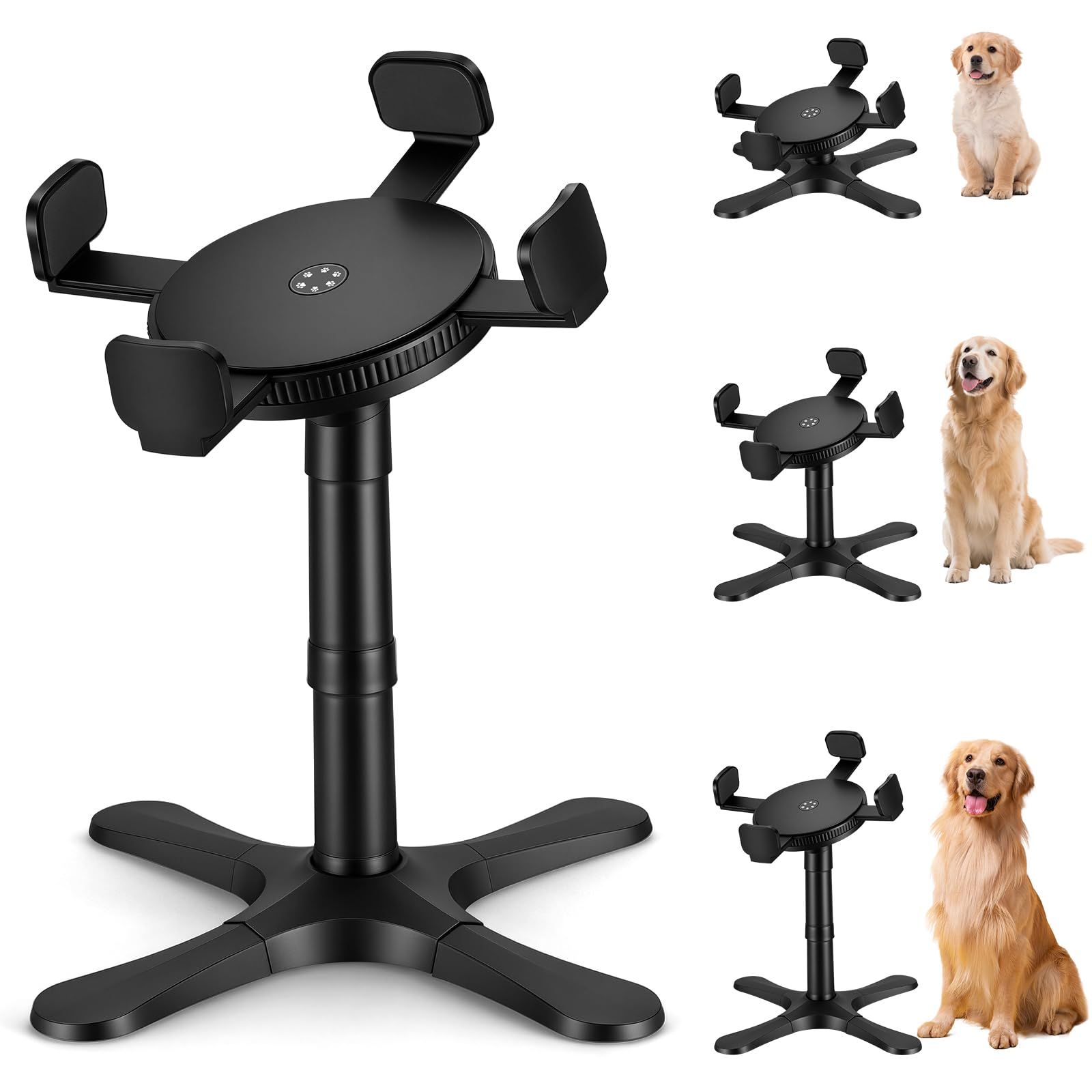 Soporte de Comedero Perro Elevado, 14-34 cm Comedero Alto Perro de 3 Altura Ajustable, Antideslizante Comedero Perros para Grande Mediano Pequeño, Perros Accesorios Que Protegen la Columna Vertebral
