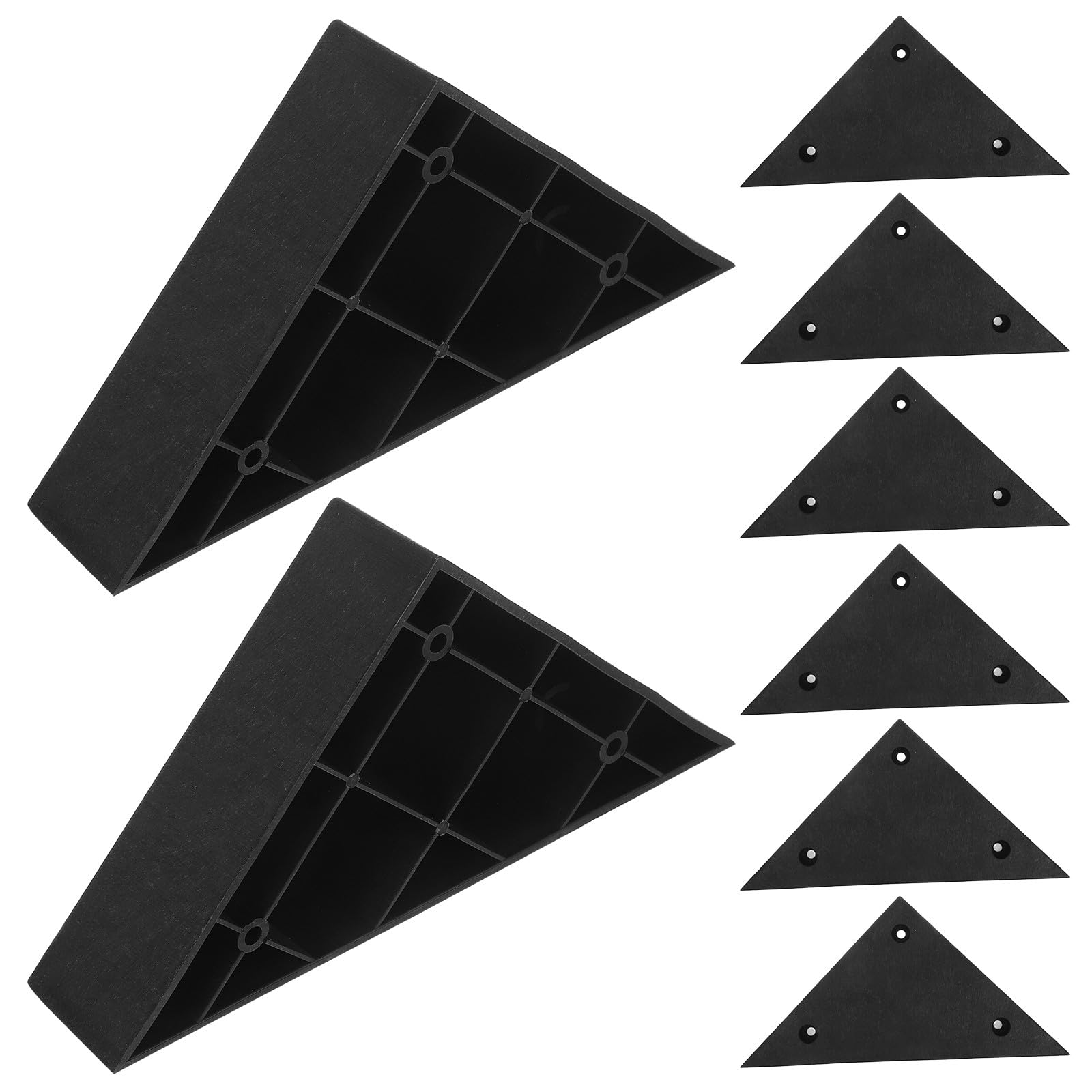 Supporti Piedi Triangolari in Plastica per Divani e Tavoli 8 Pezzi Piedini Regolabili per Sedie e Mobili da Salotto Viti di Montaggio