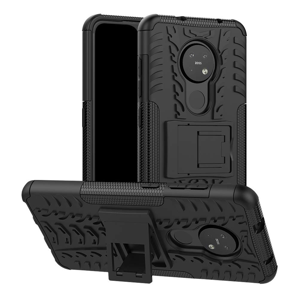 Cassby Kick Stand Cover Back Hard with Stand Back Cover for Nokia 7.2 (Black) (B082DJZ1W4) Amazon Price History, Amazon Price Tracker