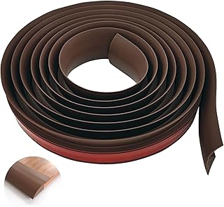 10 FT PVC Floor Transition Strip, Peel and Stick Molding Trim for Threshold Transitions with a Height Less Than 5 mm/0.2in, Carpet & Floor Edging Trim, Carpet to Tile Transition Strip(Brown)