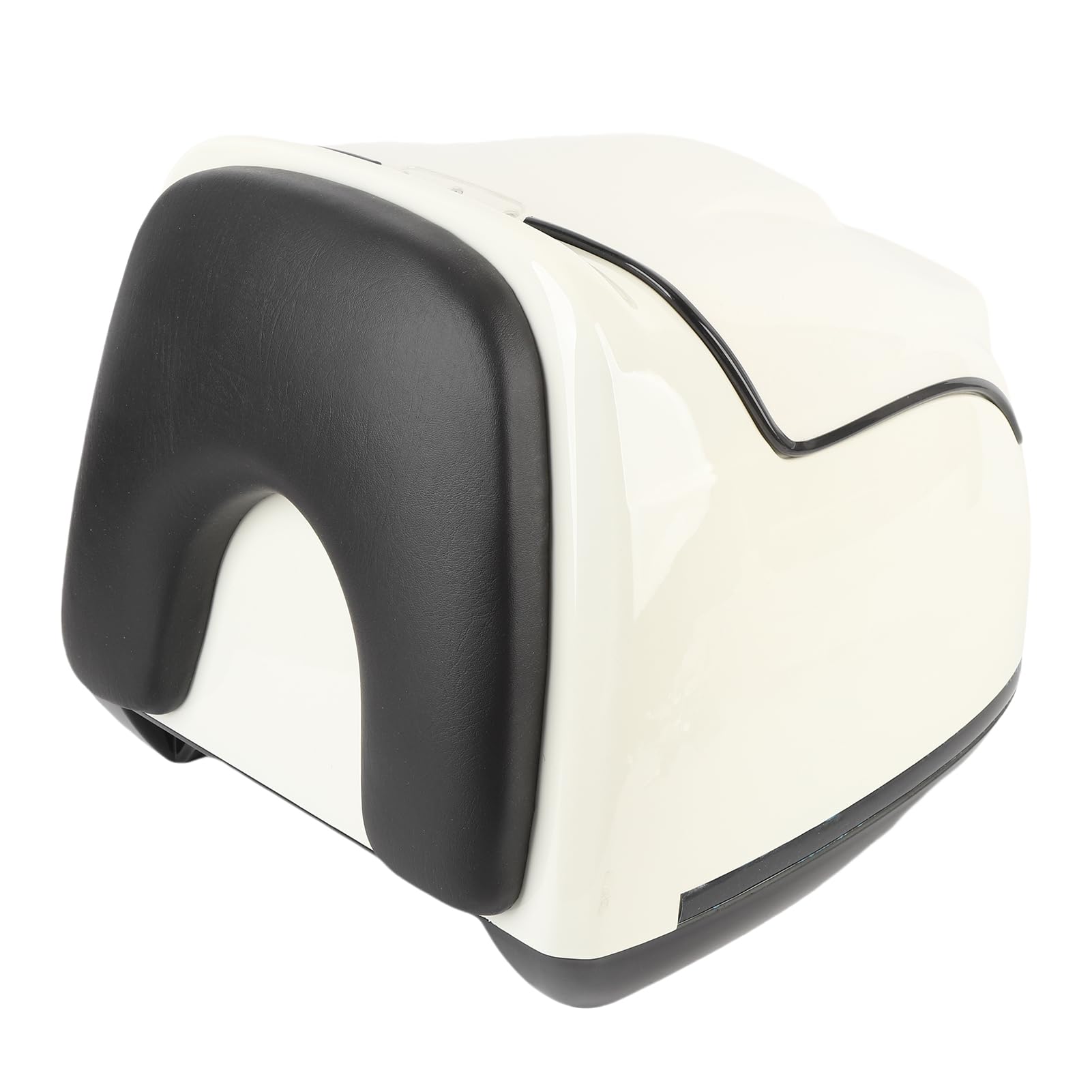 Dioche Baúl para Motocicleta de 38L, Ajuste Universal para Almacenamiento de Casco con Placa Base de Bloqueo de Llave y Estuche Portaequipajes Trasero para Motocicleta (White)