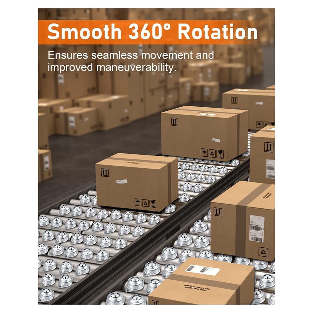 Rouleaux de Convoyeur, Roulements à Rouleaux de Support de 1 Pouce, 20 Billes à Rouleaux pour une Rotation Fluide à 360 Degrés, Plate-Forme de Camionnette