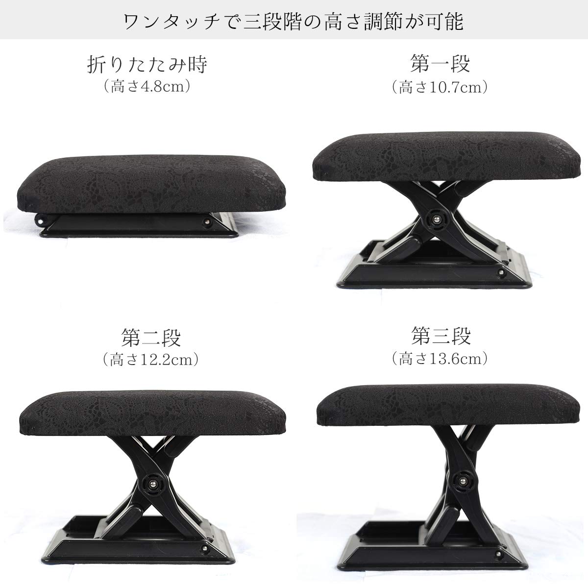 Amazon.co.jp: 正座椅子 折りたたみ 携帯 軽量 コンパクト 黒 携帯
