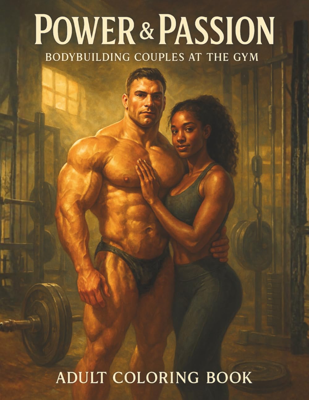 Power & Passion: Bodybuilding Couples at the Gym — Adult Coloring Book: Tenderness, Emotion & Attraction in High-Contrast Line Art Scenes (Bodybuilder Colouring: Power & Symmetry (Adult Series))