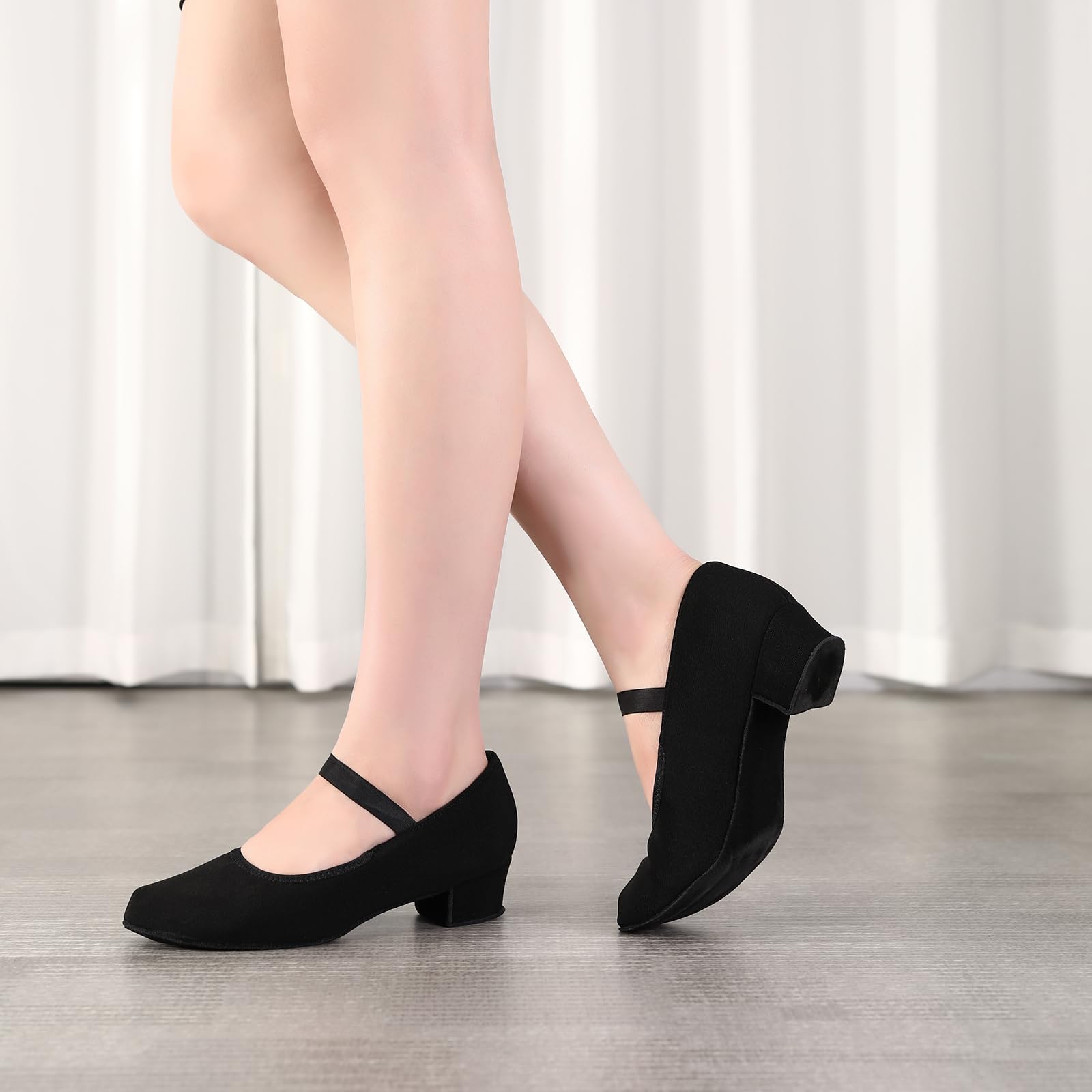 Scarpe da Ballo di Piazza Donna Punta Chiusa Banda Elastica Moderno Pratica Insegnamento