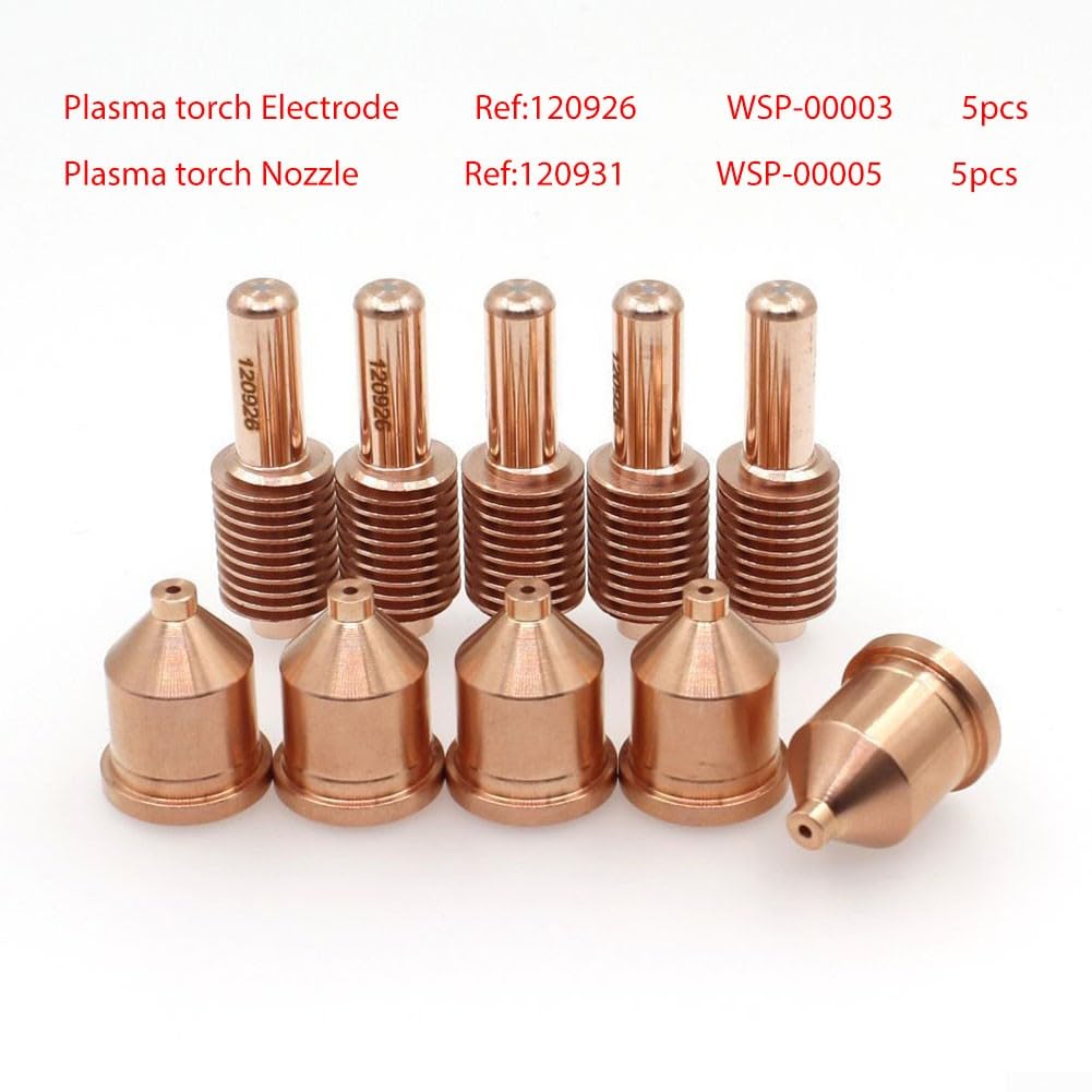 Plasma Cutter Consommables 10pcs Electrodes120926 Buses Torche Tips 60A 120931 Pour 1250 Plasma Cutter