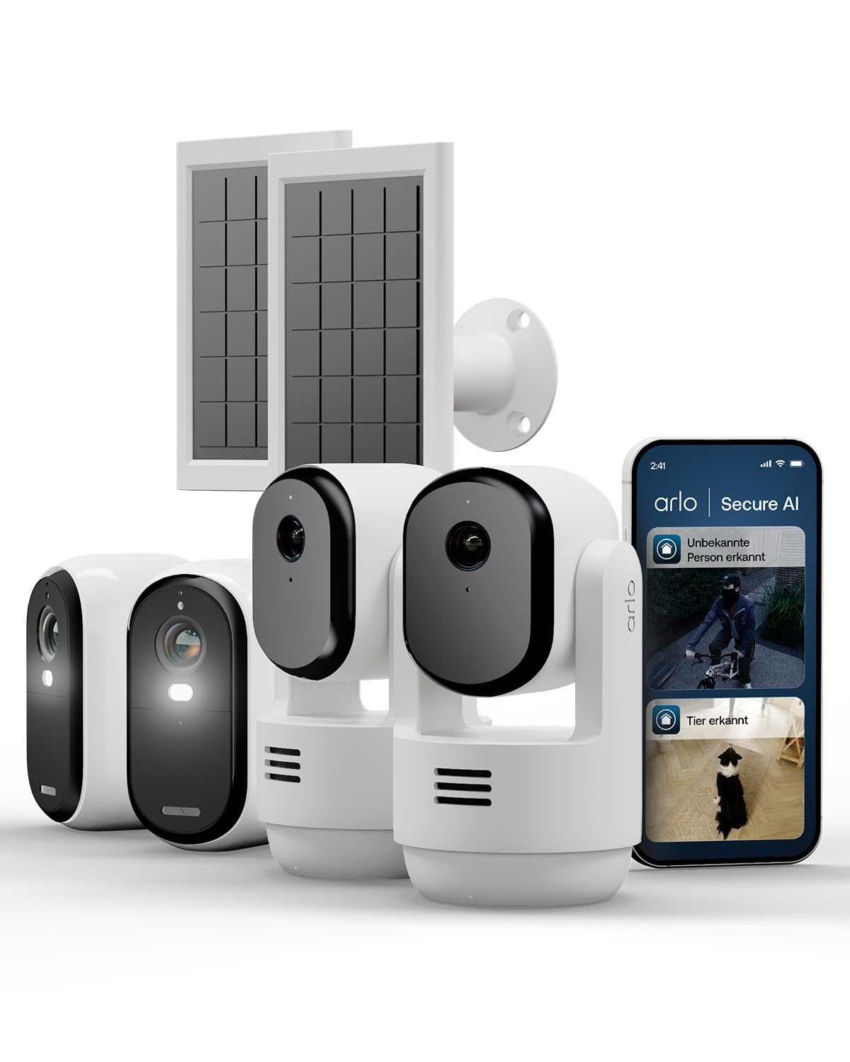Caméra de surveillance WiFi extérieure sans fil 2K Arlo Essential 3 et intérieur