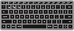 Satechi Teclado Bluetooth Slim Retroiluminado X1 - Teclas iluminadas e emparelhamento multidispositivo - Para M2/ M1 MacBook Pro/Air, M2/ M1 iPad Pro/Air, M2 Mac Mini, iMac M1 (Cinza Espacial)