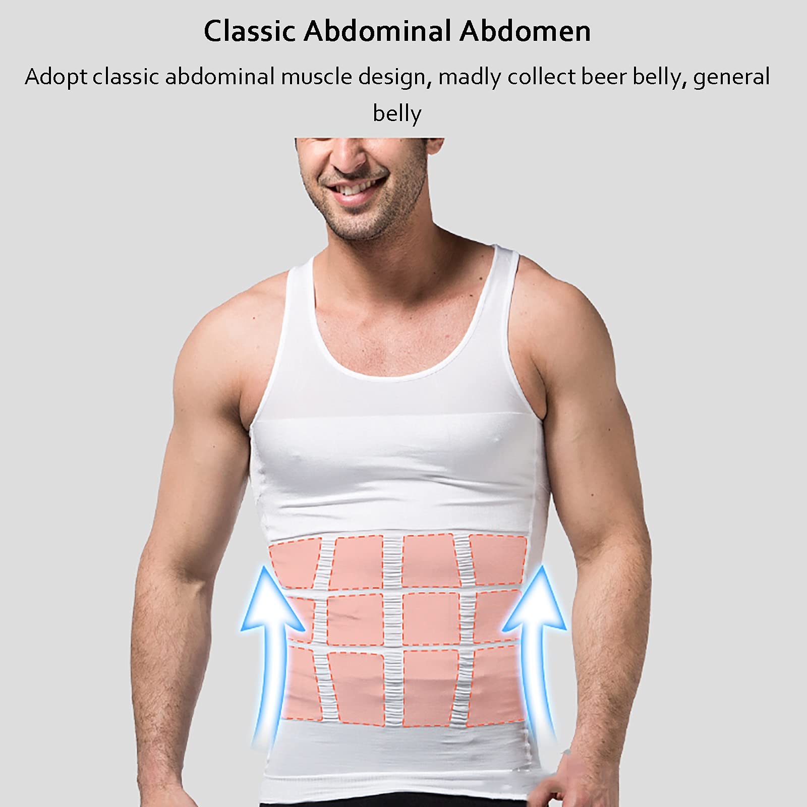 Canotta Dimagrante Per Uomo - Compressione Snellente, Cotone Elastico, Effetto Pancia Piatta