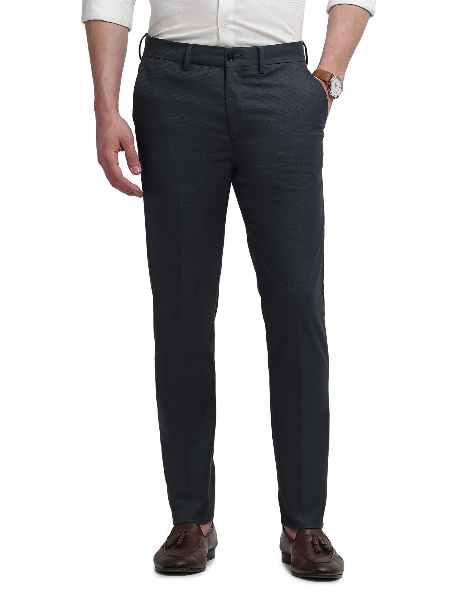 Newyork Men's Jackson Super Slim fit Dobby Trousers-image-46
