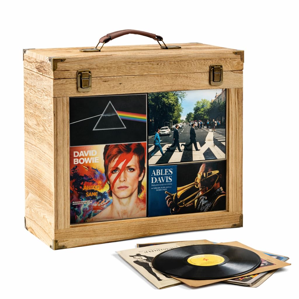 Photo 1 of Bisaten Vinyl Record Storage Box with Display Window