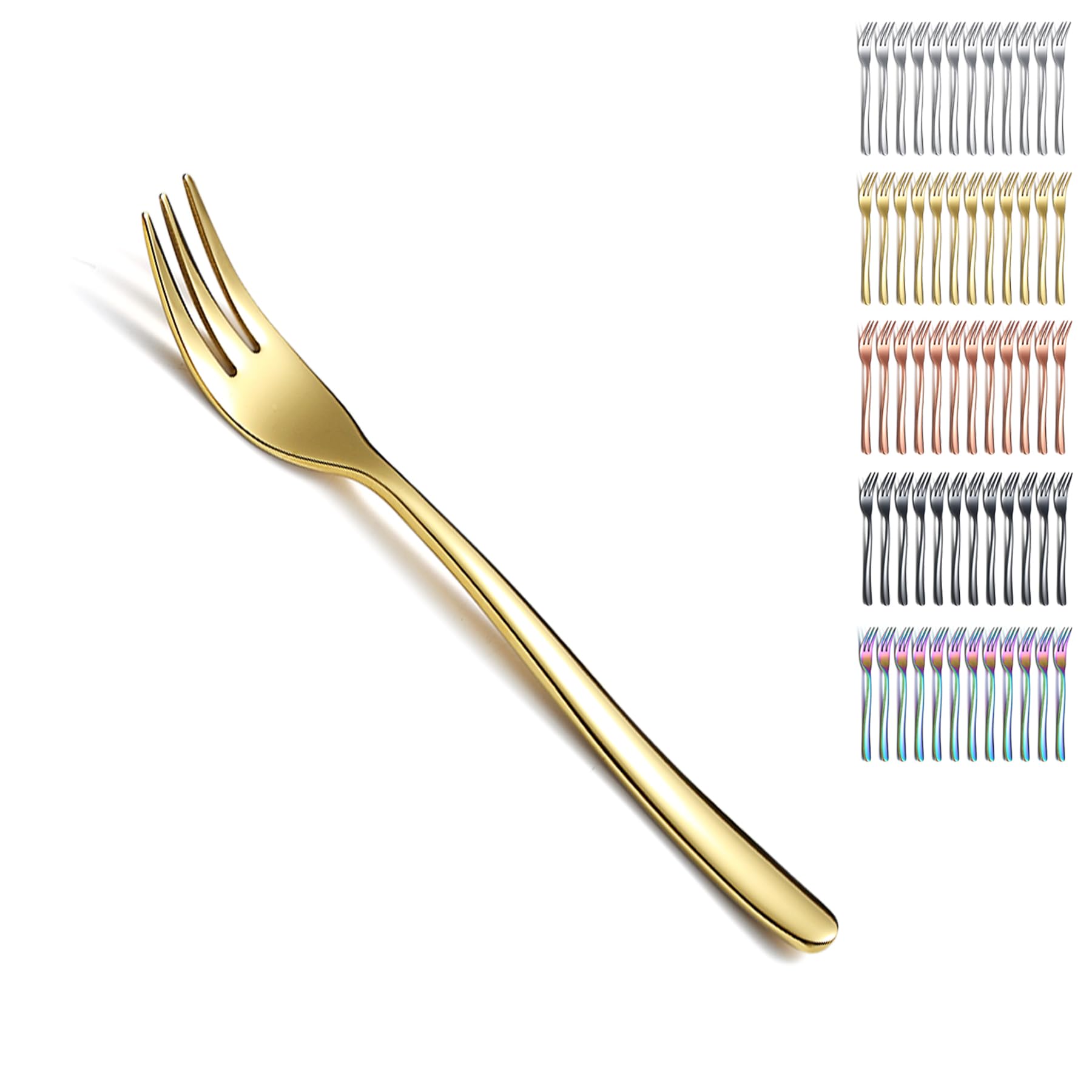 Kyraton Dessert Forks 12 Pieces, 6.15" Stainless Steel Cake Forks Silverware Set, Fruit Forks, Cocktail Forks, Appetizer Small Forks, Dishwasher Safe — Amazon image 9