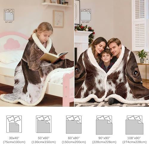 Miniatura 7 de BlessLiving Manta Sherpa para perros, suave felpa alemana de pelo corto, manta de forro polar, para amantes de las mascotas y los perros, manta