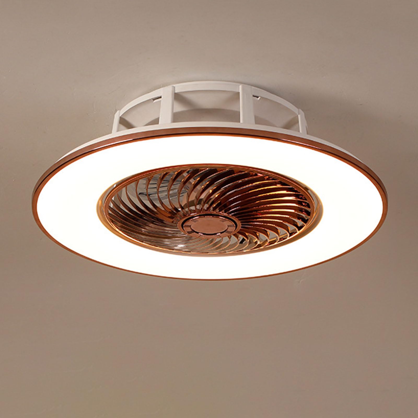 KXEcoLife 48W LED Ceiling Light Fan Lighting Remote 3 Speeds Fans with 22in Modern Indoor Mute for Bedroom Dining Room Living