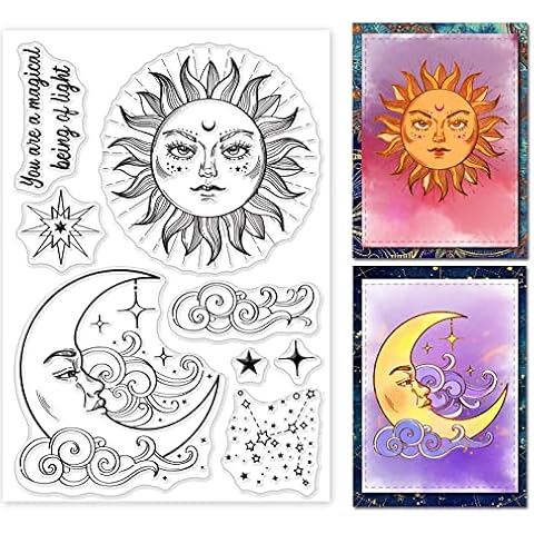 GLOBLELAND Sello Transparente Cuerpo Celestial Cover