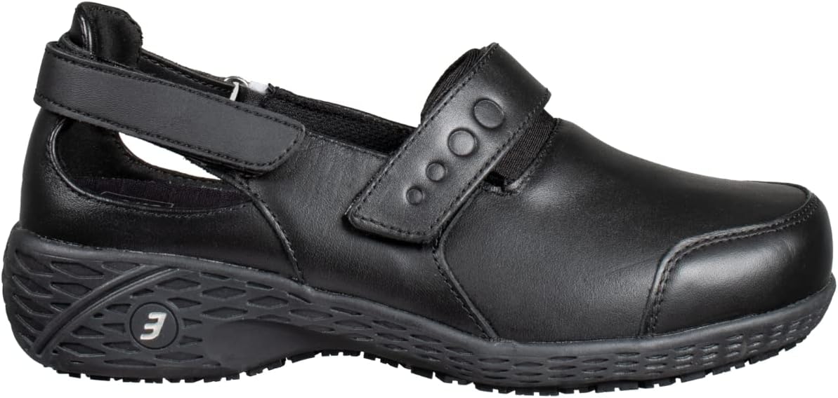 SAFETY JOGGER Samantha Veiligheidsschoenen voor dames, 35 EU, lichte, comfortabele veiligheidsklomp, klittenbandsluiting, leren werkschoen, ideaal voor onderhoud of reiniging, Oxypas, zwart, wit, 40 EU