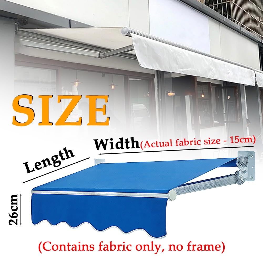 Ausziehbares Sonnensegel für Balkon, Terrasse und Garten, Stoff, erhältlich in 200/250/300/350/400/500/600/700 cm (Beige, B 200 x L 150 cm)