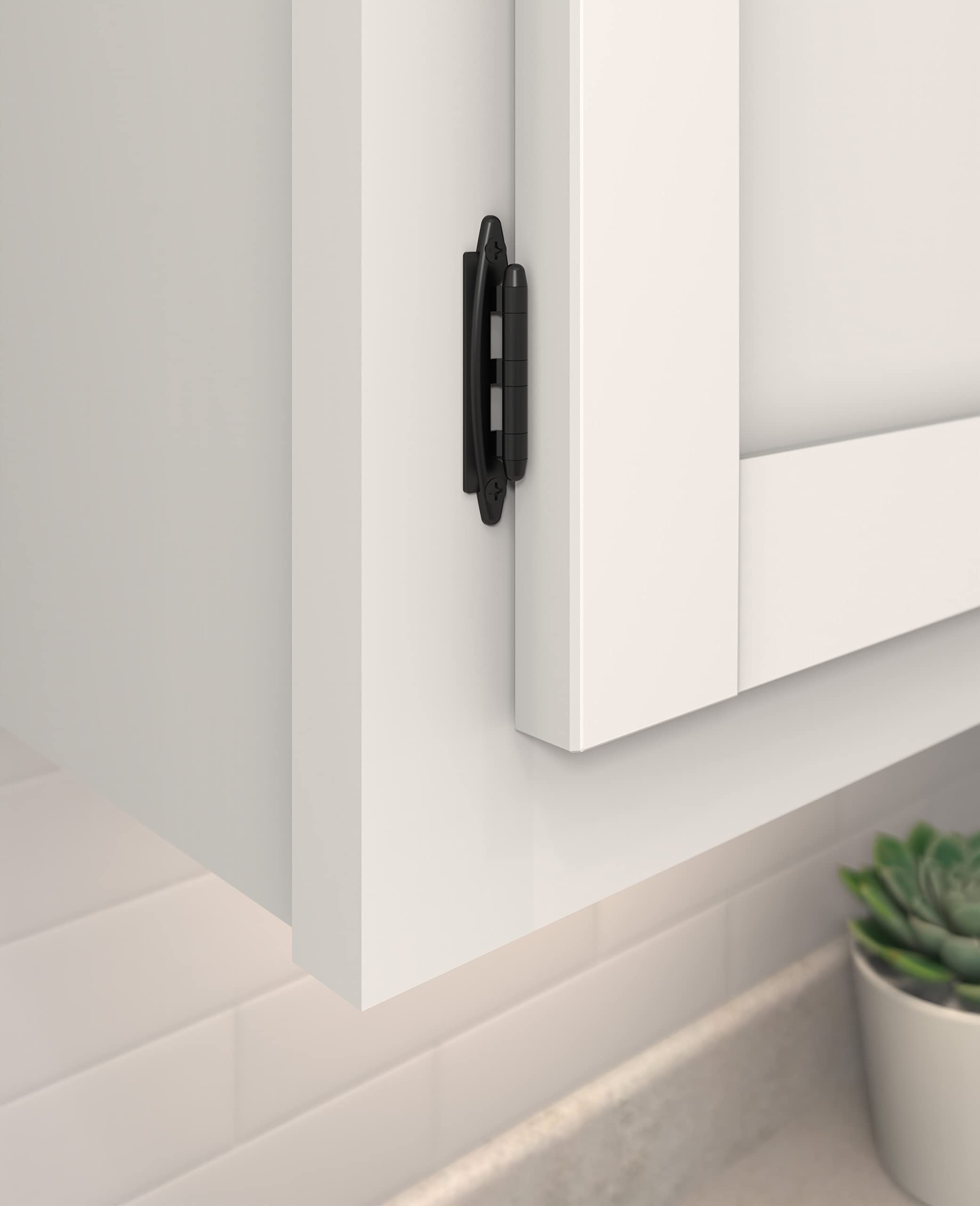 Amerock BPR3417FB Hinge, Matte Black, Non Self-Closing - Image 2