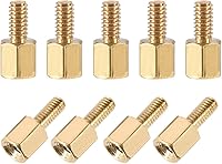 Vista 20 de uxcell M2.0.197x0.157 in+0.157 in macho-hembra latón hexagonal PCB placa base separador separador para FPV Drone Quadcopter, computadora y placa