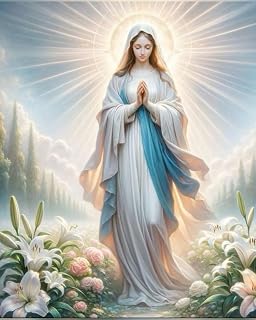 500 Piece Jigsaw Puzzle for Adults Virgin Mary Catholic Wooden Puzzle - Fun Puzzle Game Props -Religious Puzzle Preschool Home Decor Gifts for Youth Children Challenging and Fun Activity