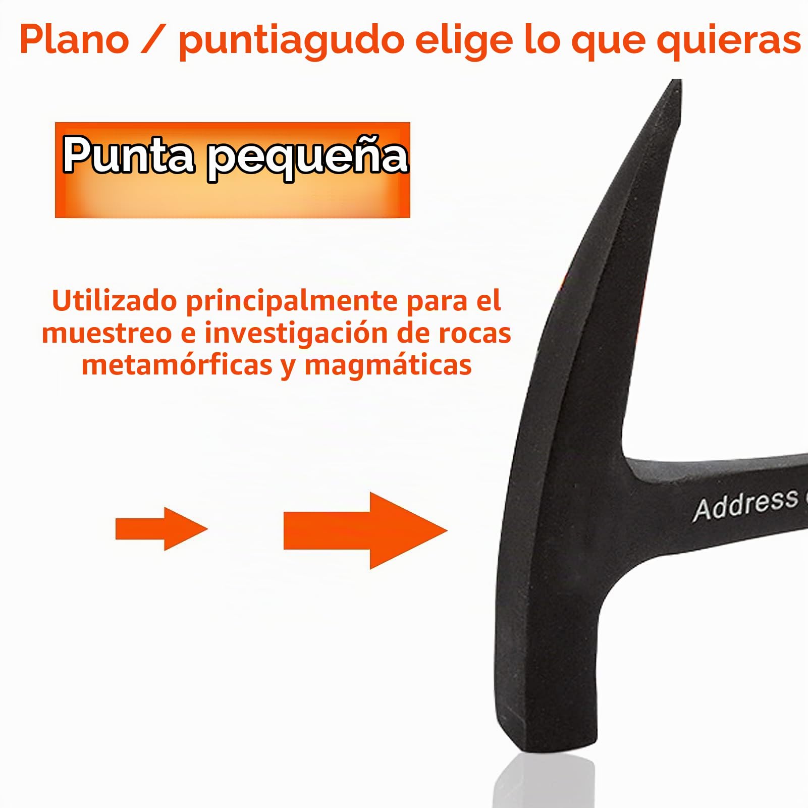 Martillo de exploración geológica - Martillo geológico profesional con punta Herramientas manuales multifuncionales Herramienta de exploración de minerales para geología al aire libre para exploración