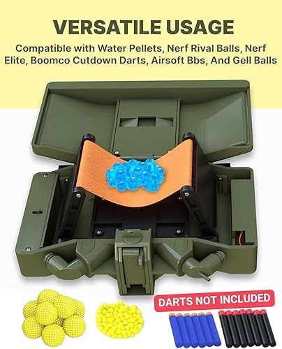 Miniatura 6 de Skywin Juego de juguetes para jugar, paquete de 2 juguetes de liberación de bolas de espuma para juegos al aire libre