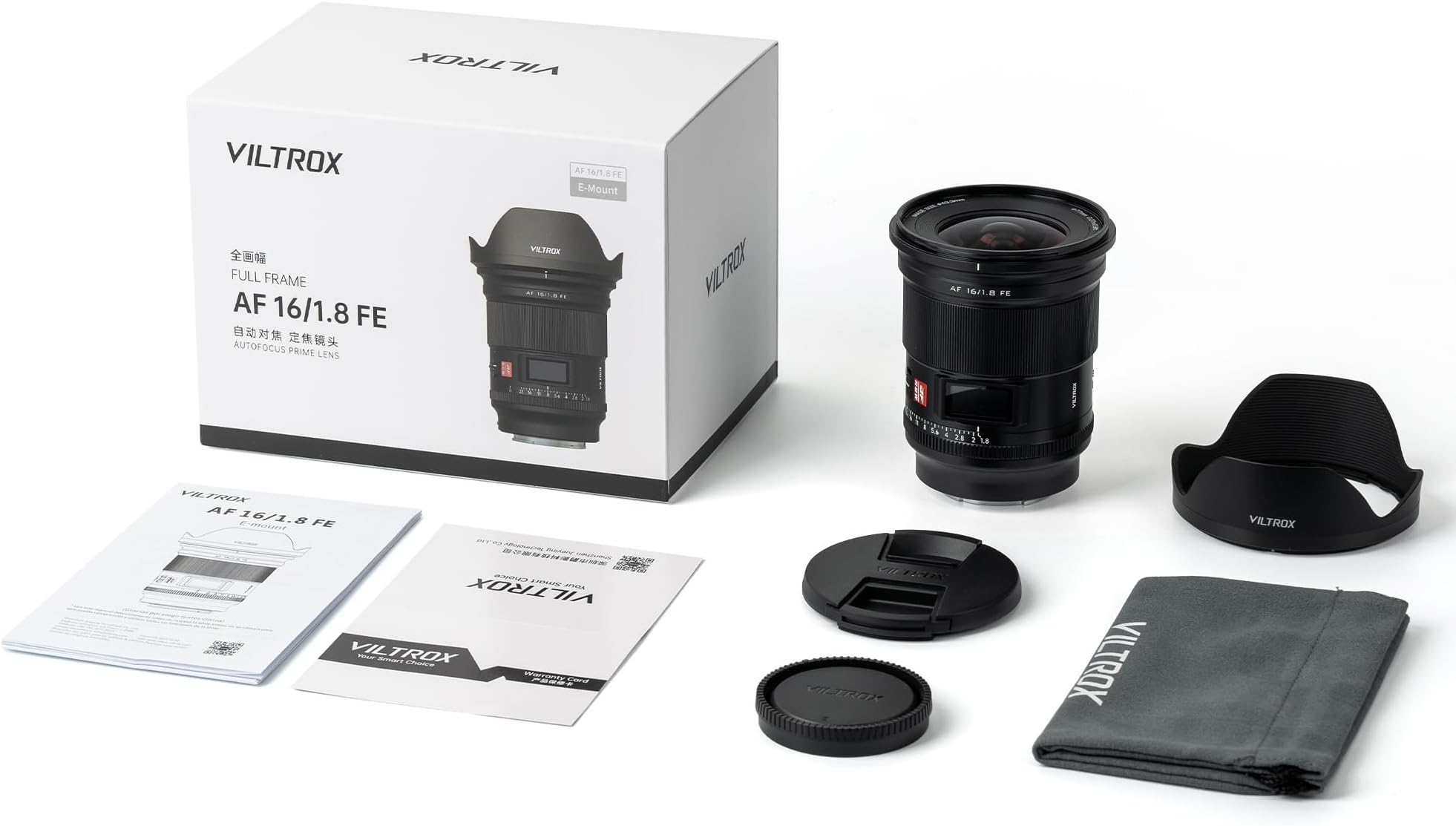 VILTROX AF 16mm F1.8 FE Sony E Mount Wide Angle Lens with LCD Screen Ultra Wide Angle Monofocal Lens Compatible with Sony Full Size α7II α7III α7RIII α7RIV α7RV α7S α7SII α9 α7CII α7C α7CR