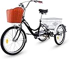 Riscko Triciclo para Adultos con 2 Cestas