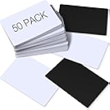 Spakon 50 Pack Magnetic Blank Cards Magnets Dry Erase Whiteboard Magnetic Dry Erase Labels Index Cards Multipurpose Erasable Labels for Office, Education and Home Use(White,5.6 x 3.7 Inch)