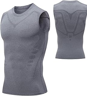 Colete modelador iônico para homens, colete modelador corporal sem mangas masculino, compressão modelador corporal masculino, S/M/L/XL/2XL/3XL