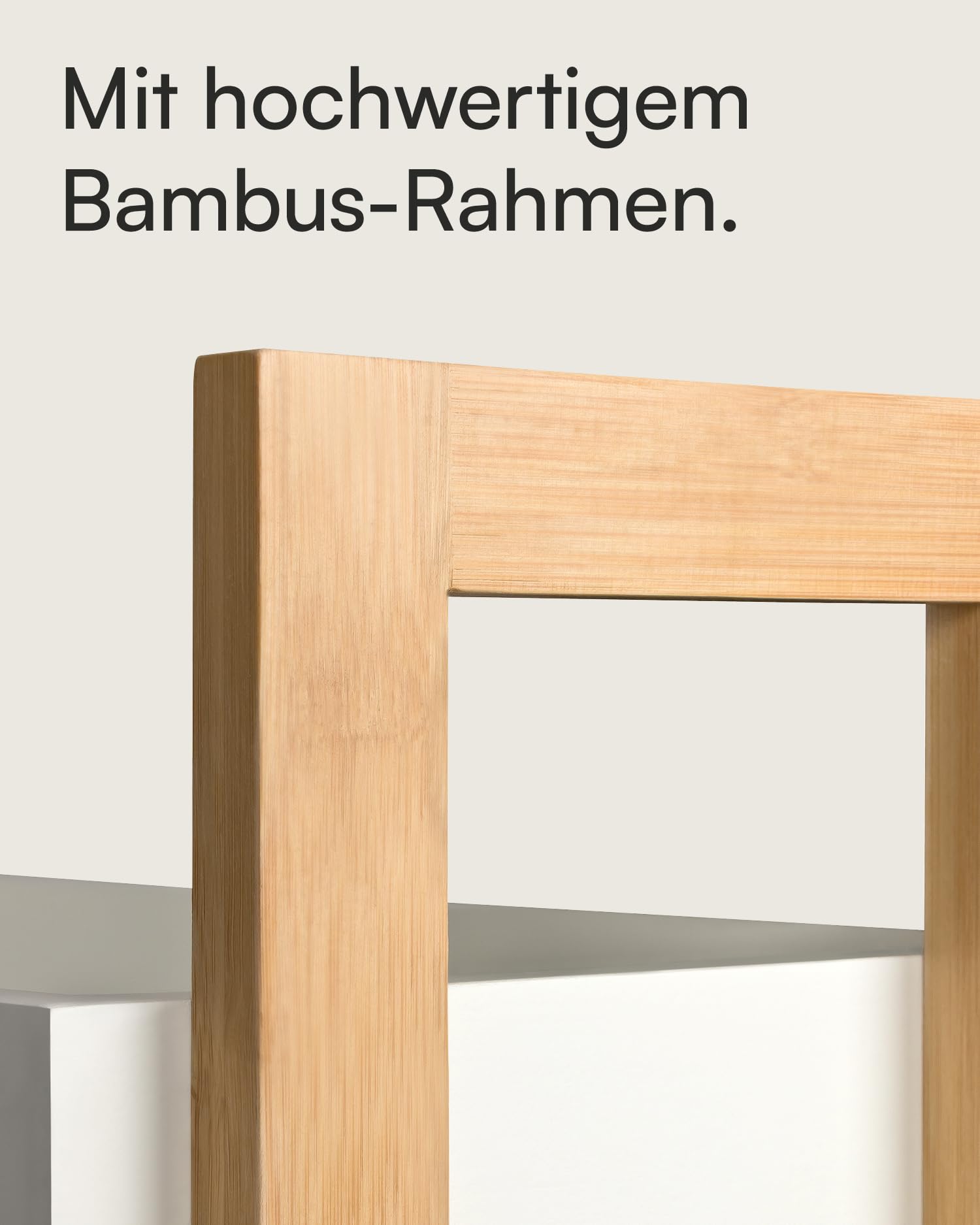 shelfmade Nischenregal Bambus - Küchenwagen schmal - Badregal Rollwagen - Küchenregal weiß, Nischenwagen mit 3 Körben - Holzregal, Badregal stehend