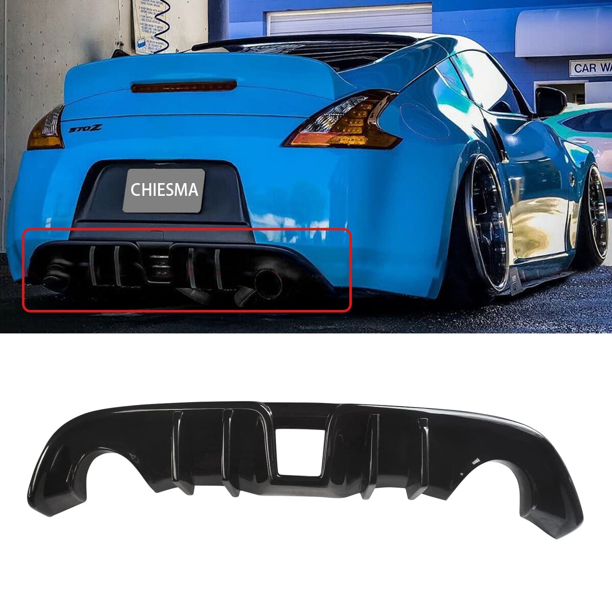 Amazon | CHIESMA リアディフューザー 2009-2020 Nissan 370Z Z34 JDM 