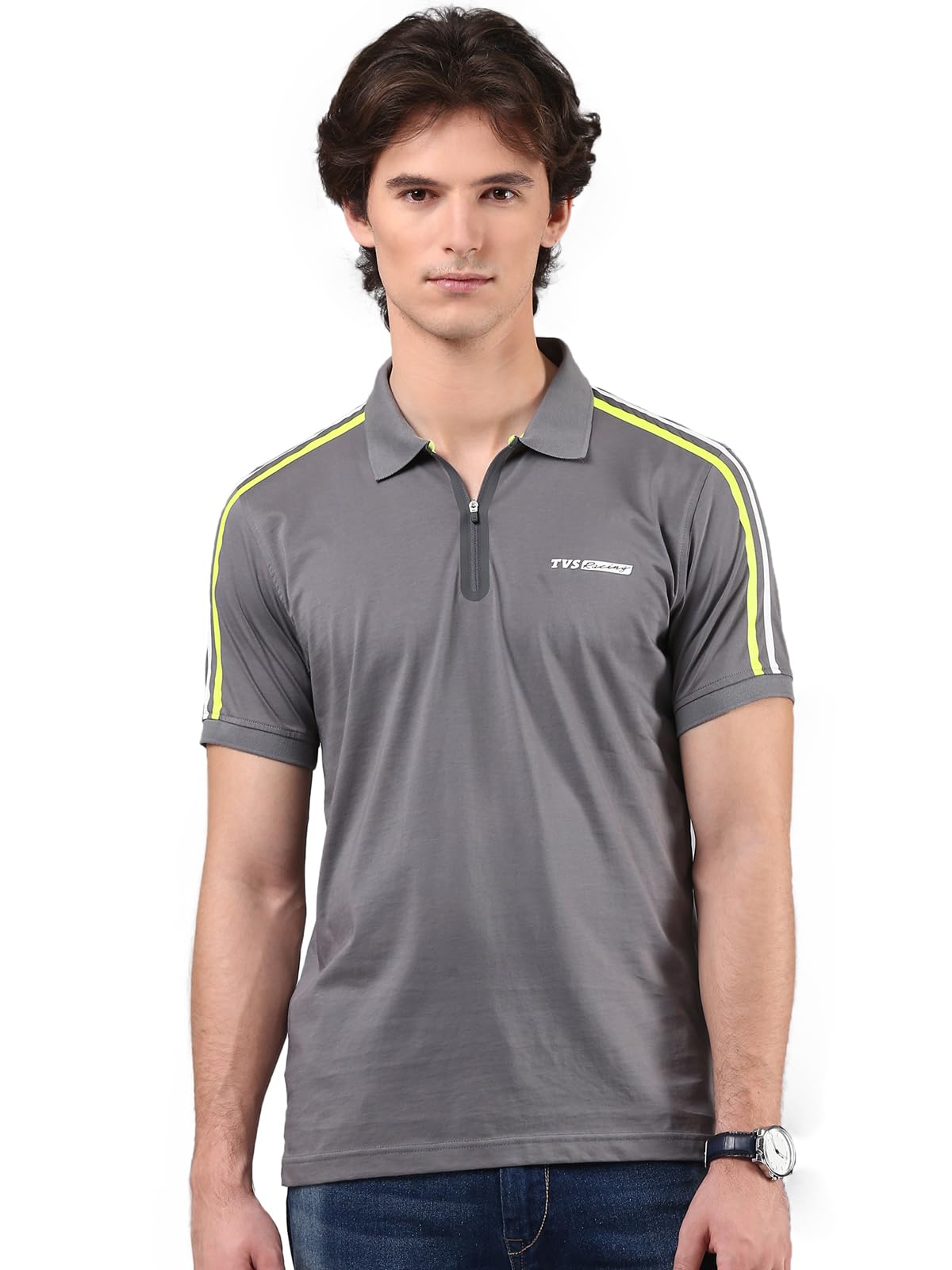 Originals Racing 100% Cotton Mercerised Polo T-Shirt | 180 GSM | Sleek Zipper Placket | Soft Sheen Finish | Lightweight & Durable | Regular Fit | Heat-Sealed Neck | Premium Everyday Wear-image-33