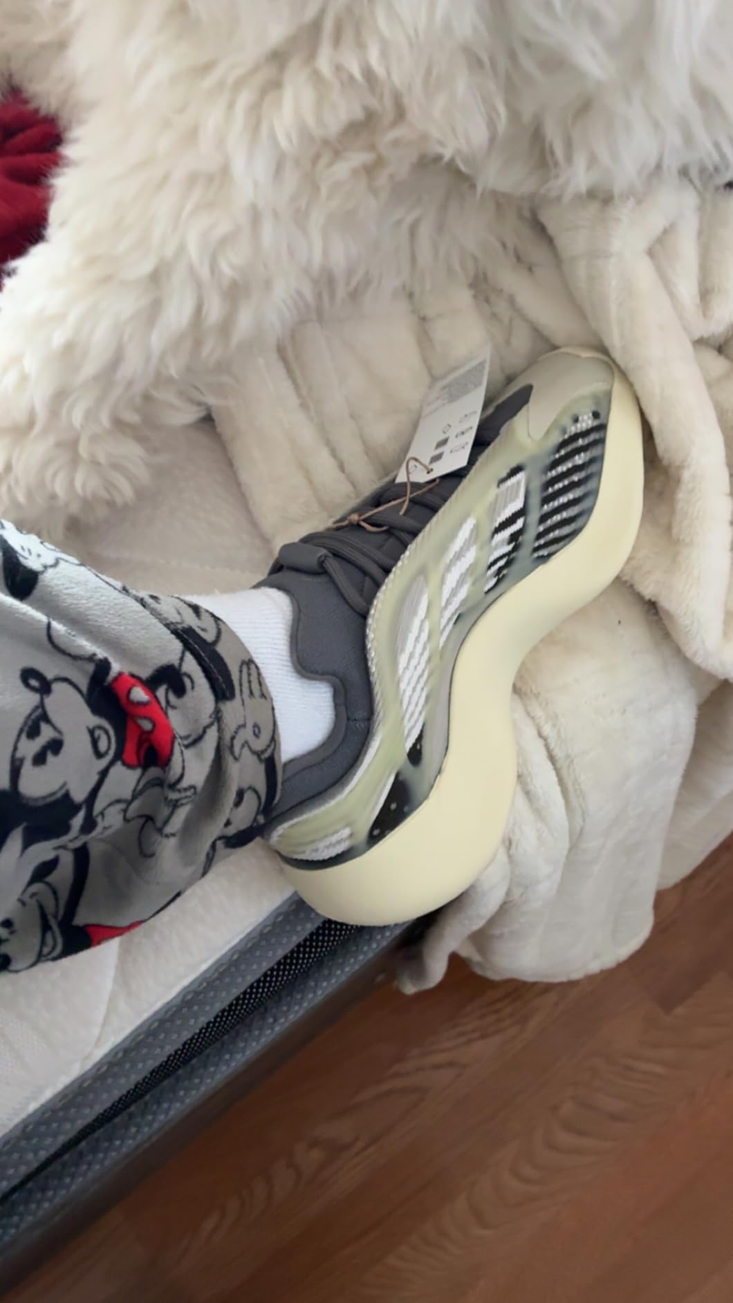 yeezy natural on feet